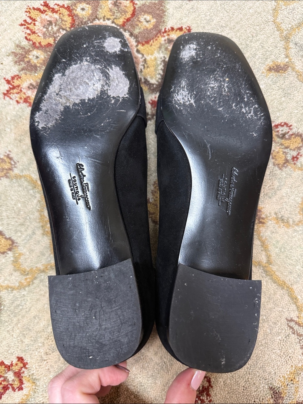 Salvatore Ferragamo Darrel style Black Suede Women’s Loafers - Picture 7 of 8